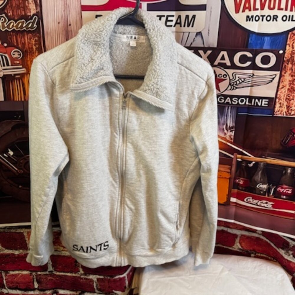 New Orleans Saints WEAR By Erin Andrews Womens Full Zip Jacket Size Large